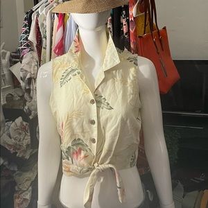 Carribean Joe Buttoned Crop Top